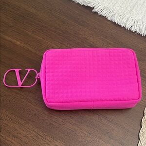 Valentino Fuchsia Quilted Pouch